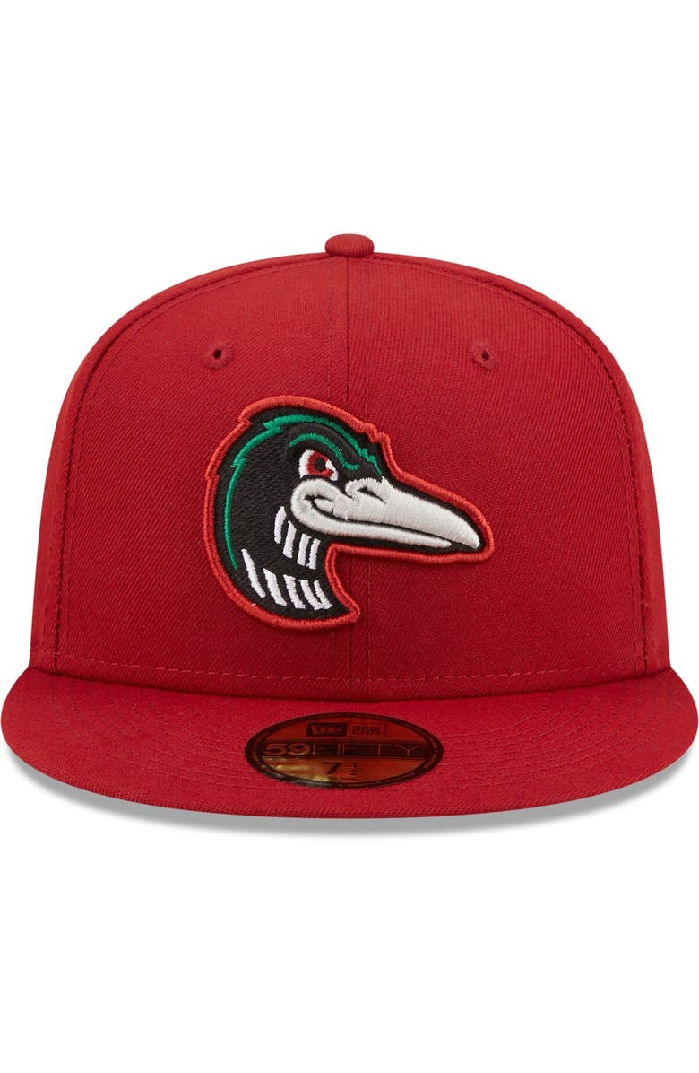 New Era Men's New Era Red Great Lakes Loons Authentic Collection 59FIFTY Fitted Hat, Alternate, color,