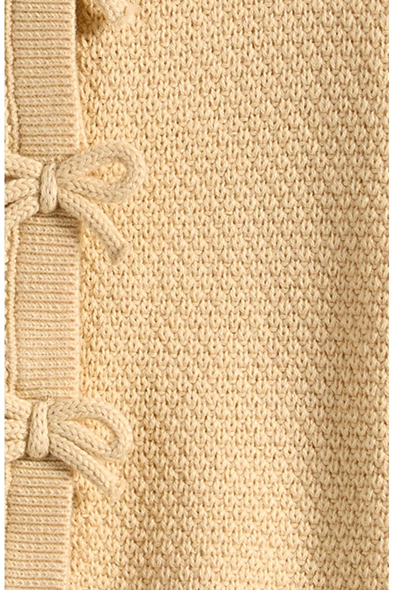 Organic Cotton Bow Cardigan, Alternate, color, YELLOW