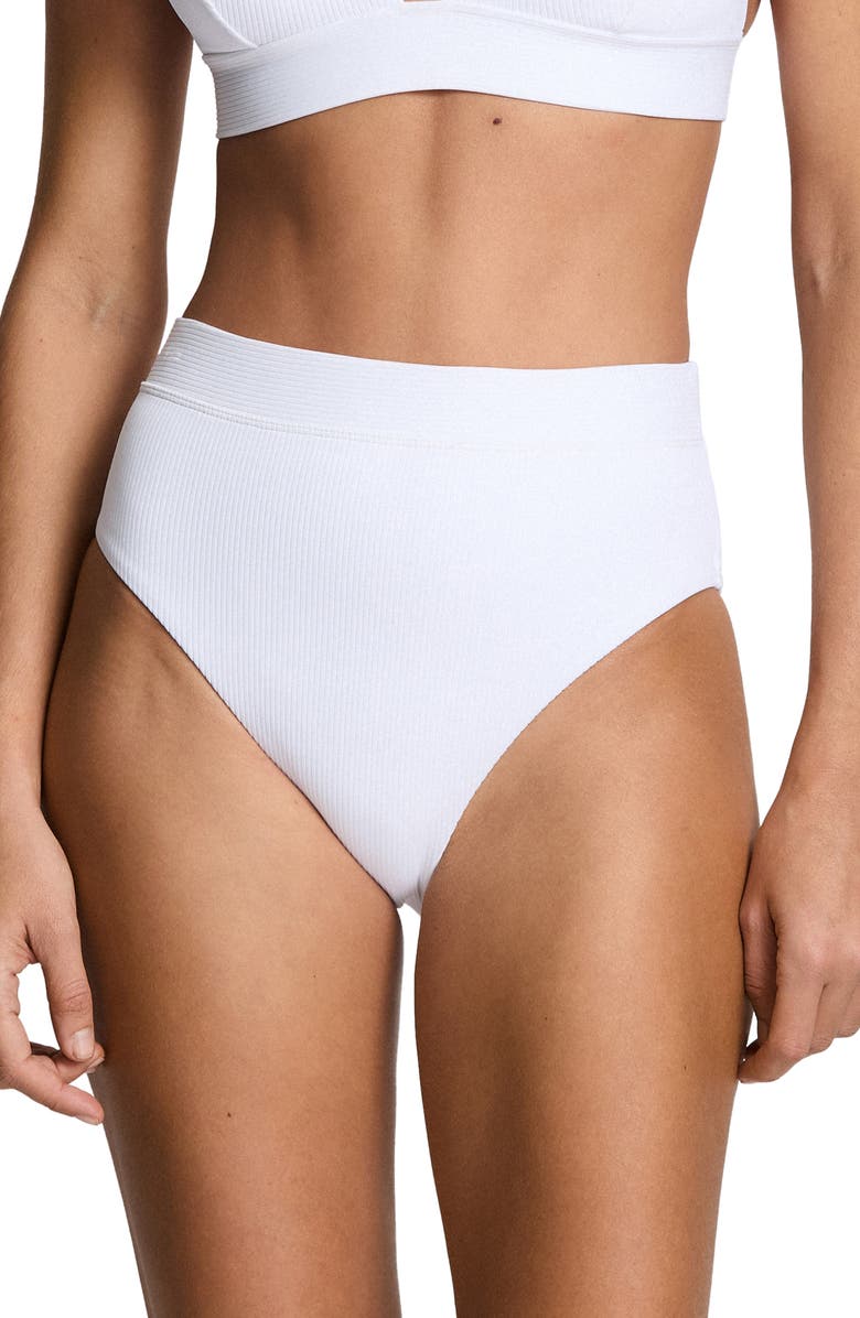 Lauren Ralph Lauren Banded High Waist Bikini Bottoms, Main, color, 