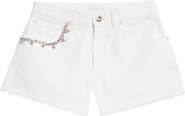 Area Crystal Pocket Denim Cutoff Shorts