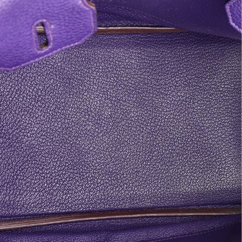 Pre-owned Hermes  Hermes Birkin Handbag Purple Togo With Palladium Hardware 30 In Purple