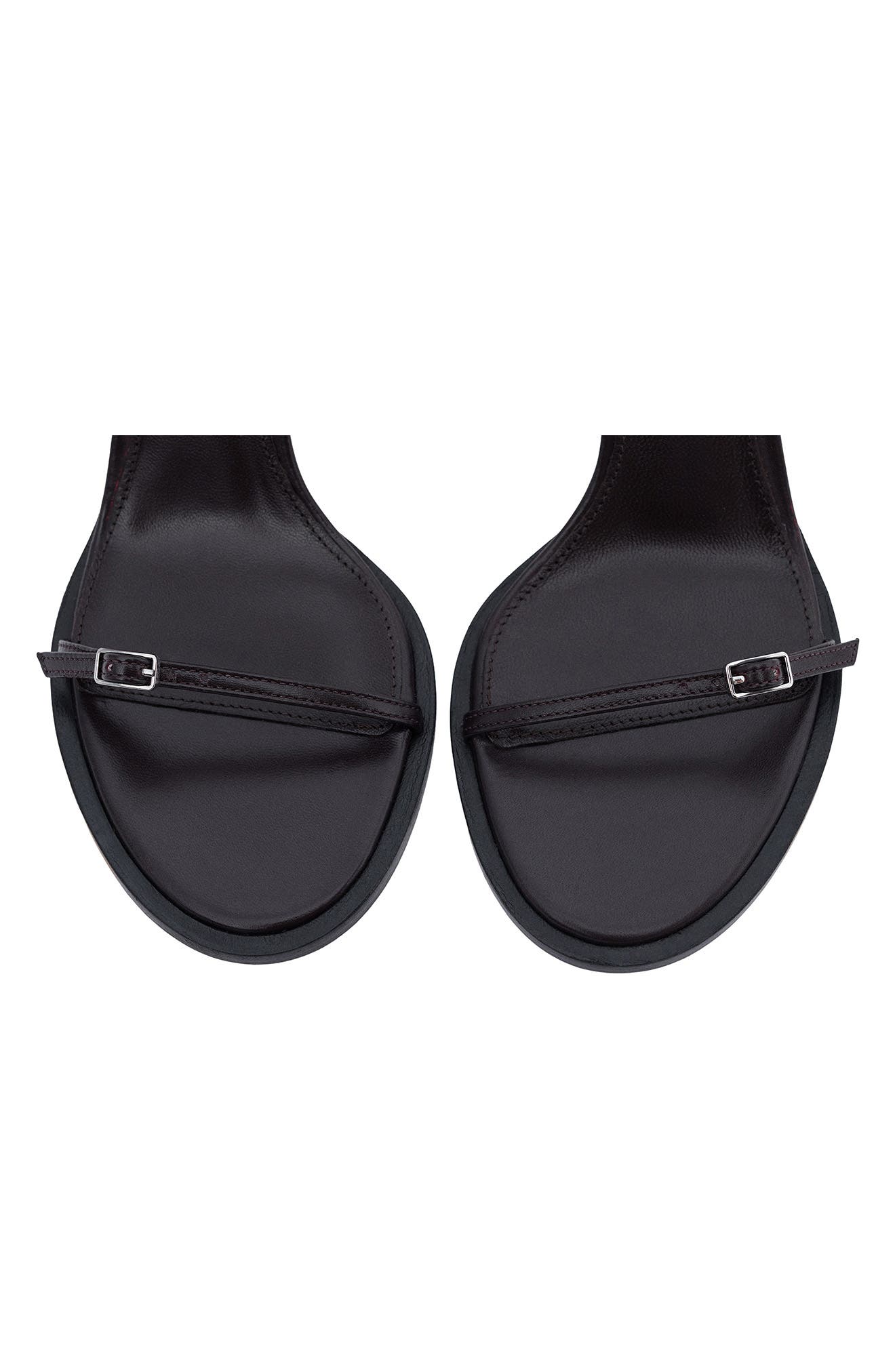 MANGO Buckle Strap Sandal, Alternate, color, Chocolate