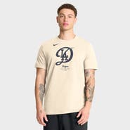 Nike Men's Nike Cream Los Angeles Dodgers City Connect Large Logo T-Shirt