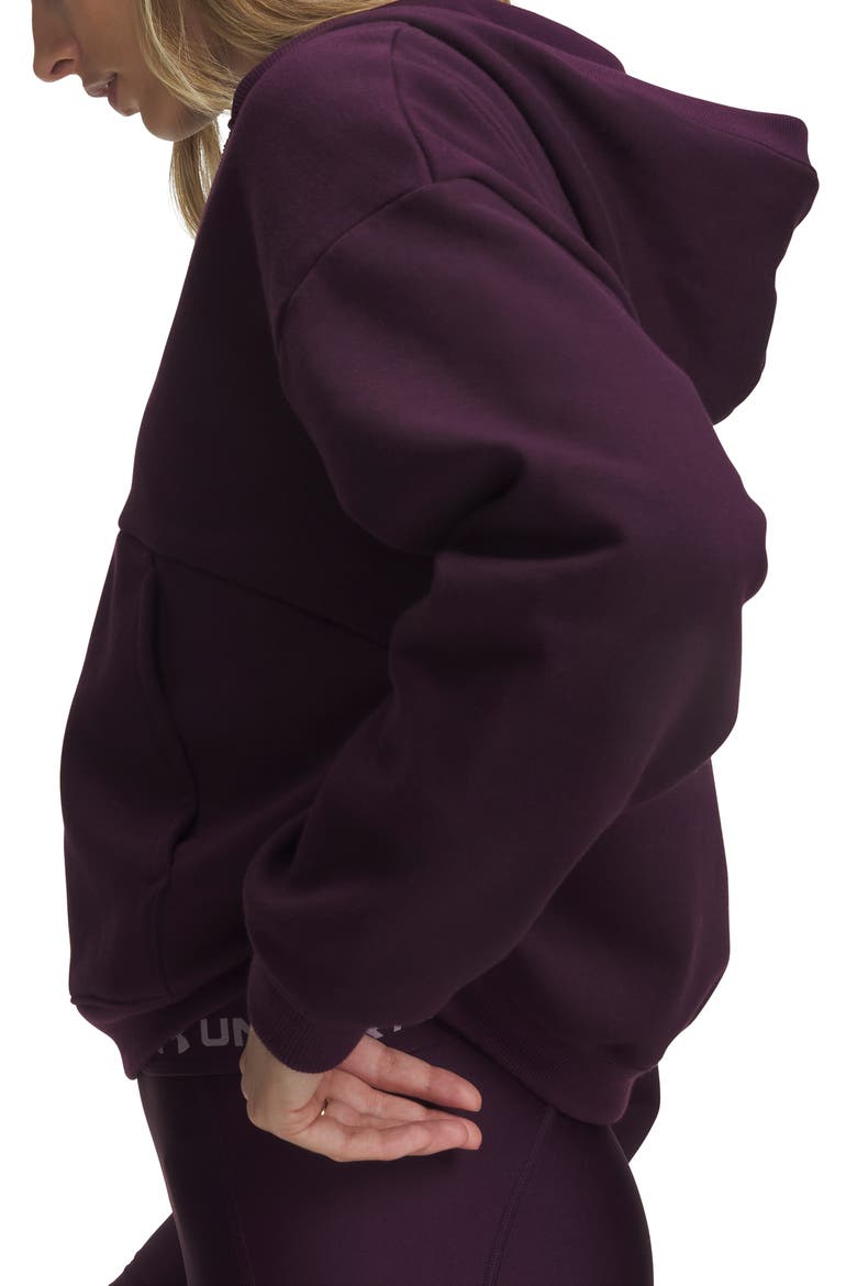 Icon Fleece Half Zip Hoodie, Alternate, color, 526 PURPLE ECHO