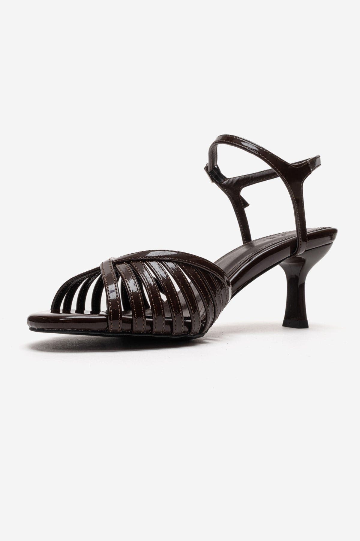 Danica Stiletto Sandal, Alternate, color, Brown Patent
