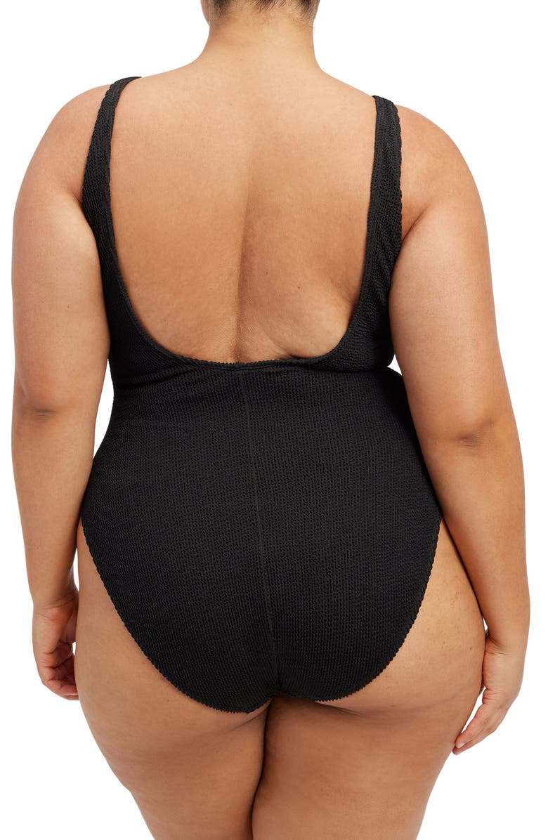 Good American Always Fit One-Piece Swimsuit, Alternate, color, Black