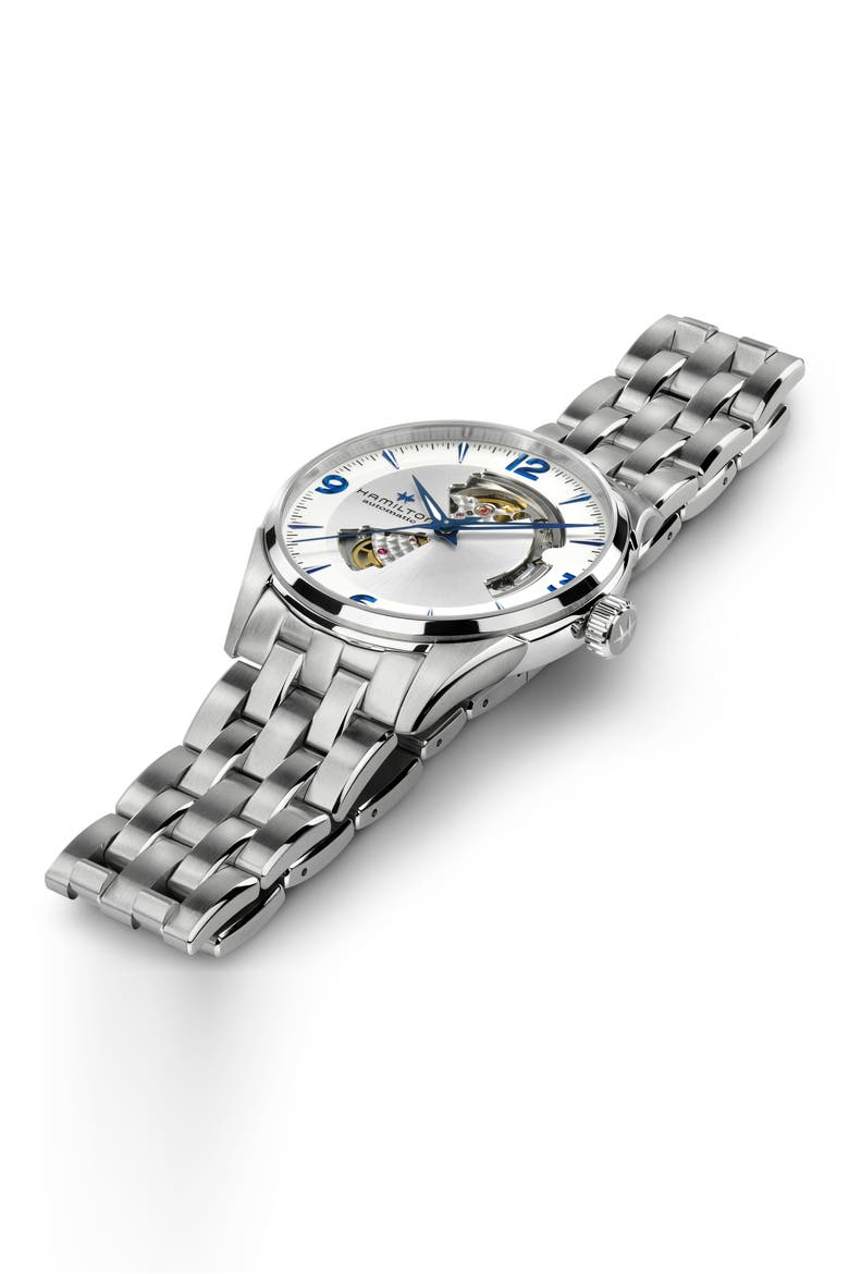 Jazzmaster Skeleton Bracelet Watch, 42mm, Alternate, color, STAINLESS STEEL