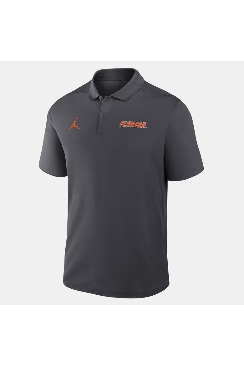 Men's Jordan Brand Anthracite Florida Gators Dri-FIT Victory Polo, Alternate, color, Anthracite