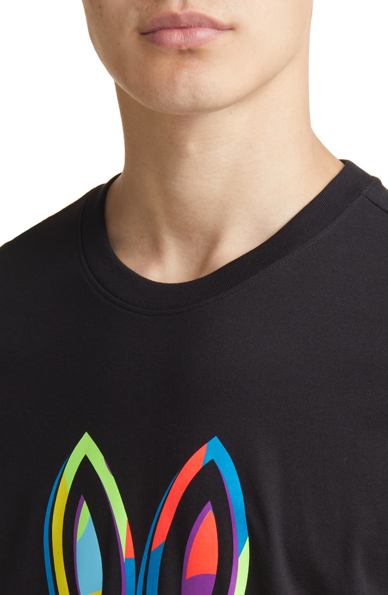 Psycho Bunny Men's Binns Logo Graphic Tee, Alternate, color, 