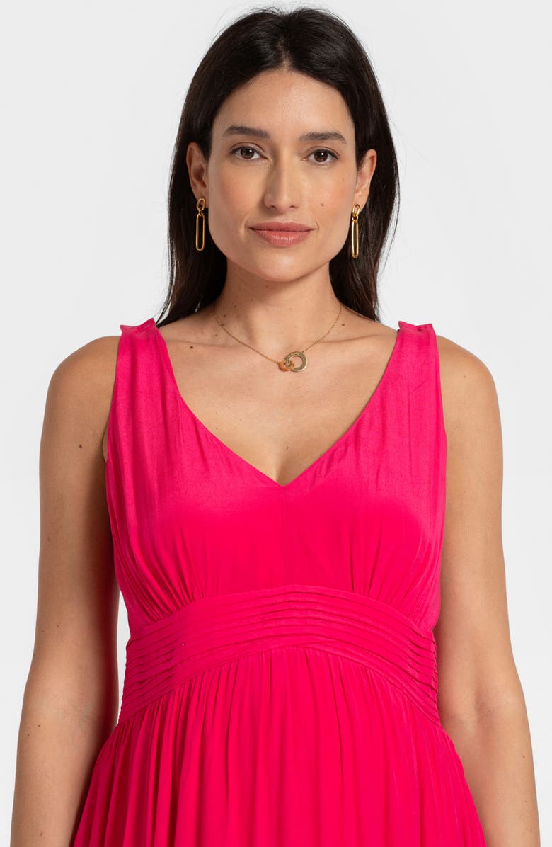 Seraphine Pleat Waist Maternity-to-Nursing Maxi Dress, Alternate, color, 