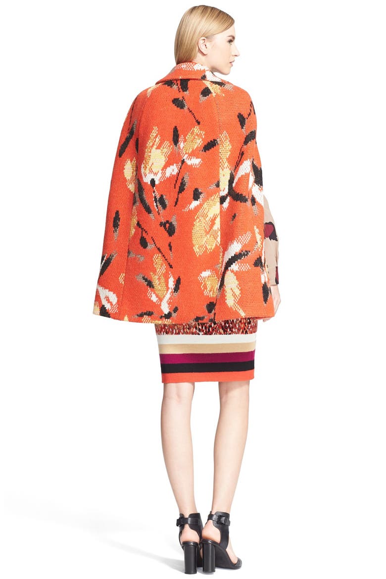 Abstract Print Long Sleeve Silk Blouse, Alternate, color, BIEGE MULTI