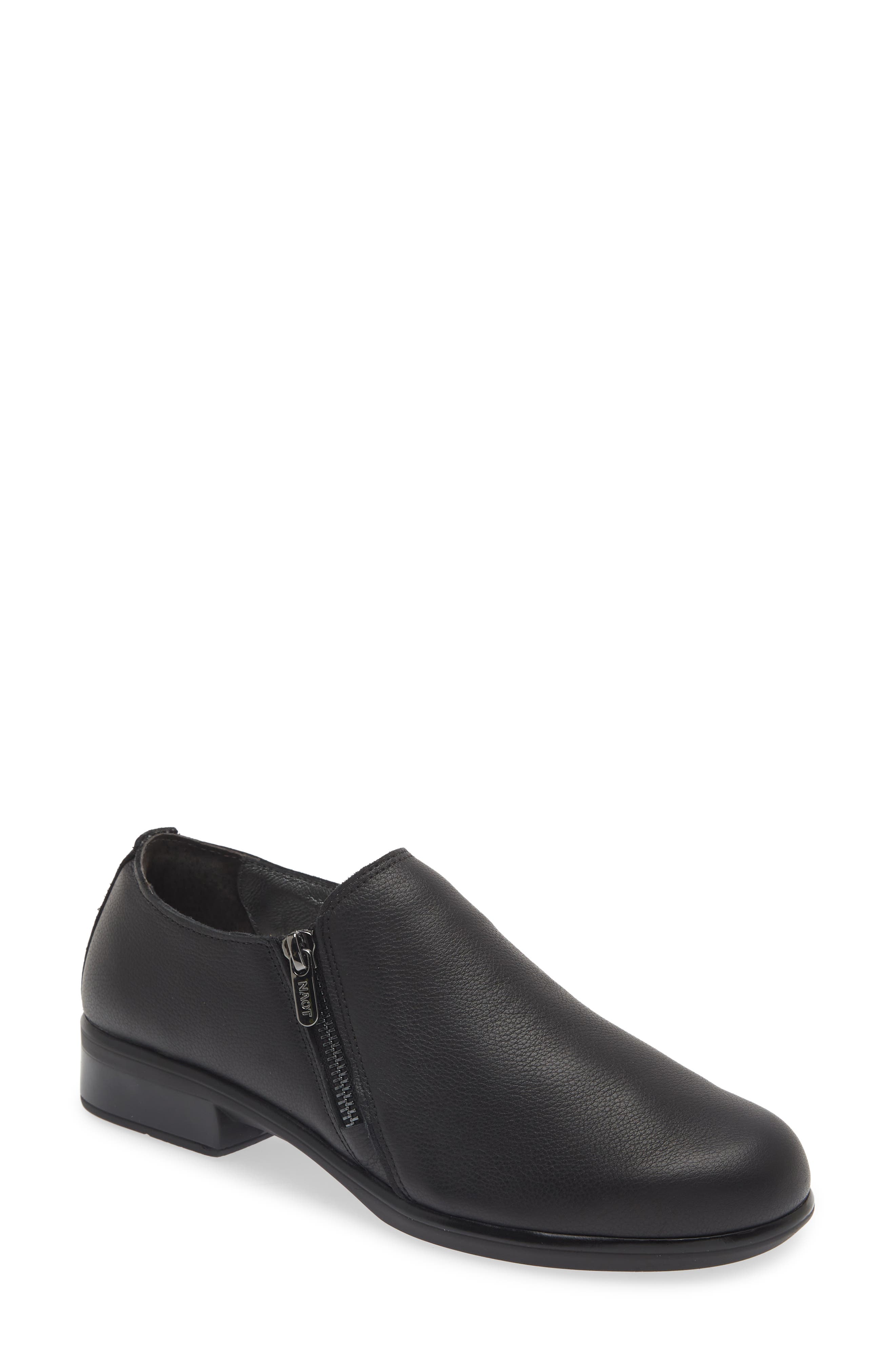Naot Autan Zip Loafer, Main, color, Soft Black Leather