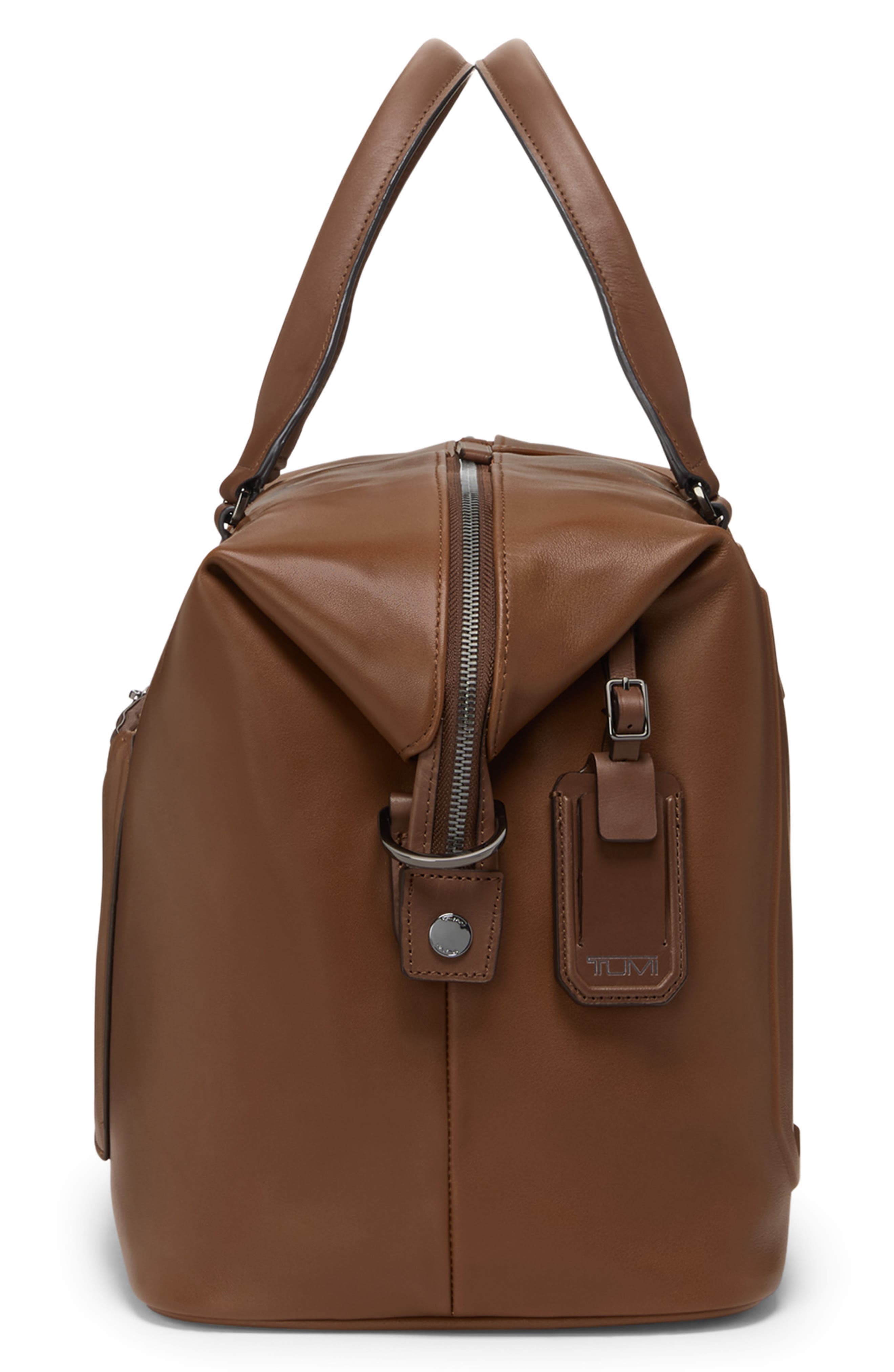 Nelson Leather Duffel, Alternate, color, COGNAC BOMBE