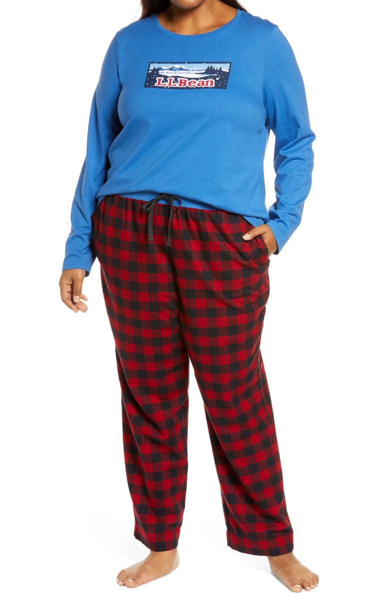 L.L.Bean Camp Logo Graphic Pajamas, Main, color, 