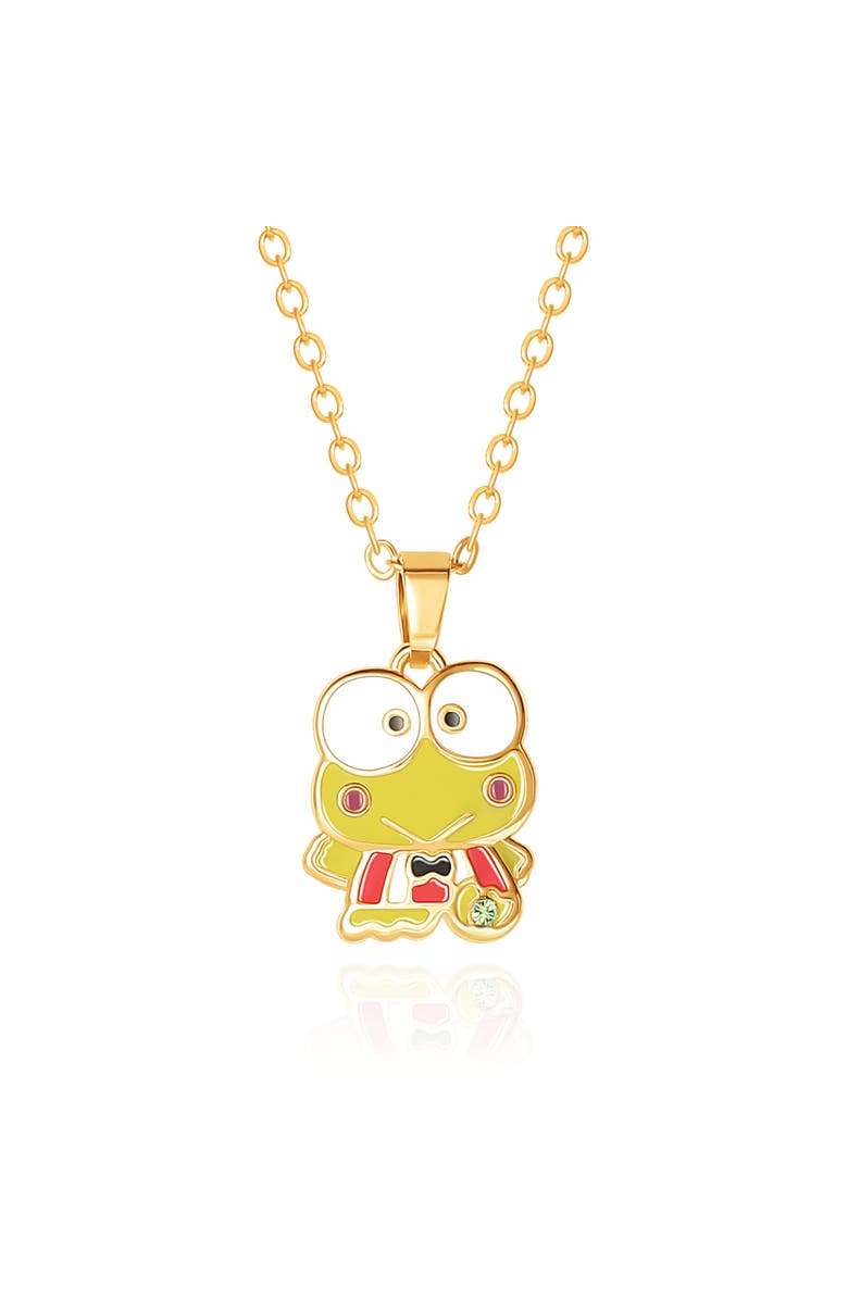 Hello Kitty Enamel Kerropi 3D Pendant, 16+ 2'' Chain, Main, color, Yellow Green, Gold