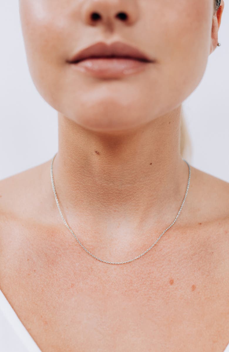 Anzie Cable Chain Necklace, Alternate, color, Silver