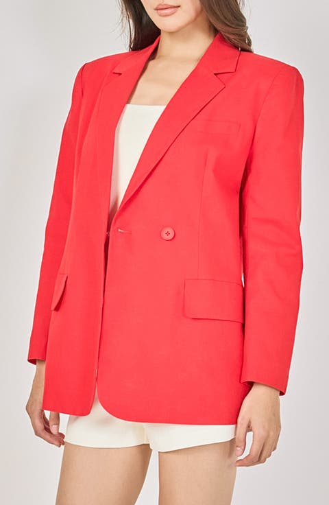 Cotton & Linen Oversize Blazer