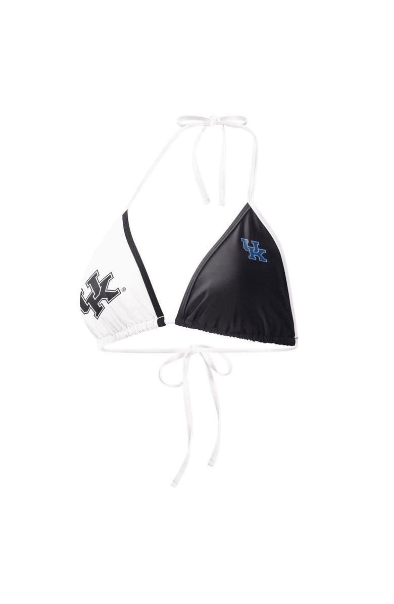 G-III 4HER BY CARL BANKS Women's G-III 4Her by Carl Banks Black/White Kentucky Wildcats Play Action Bikini Top, Main, color, 