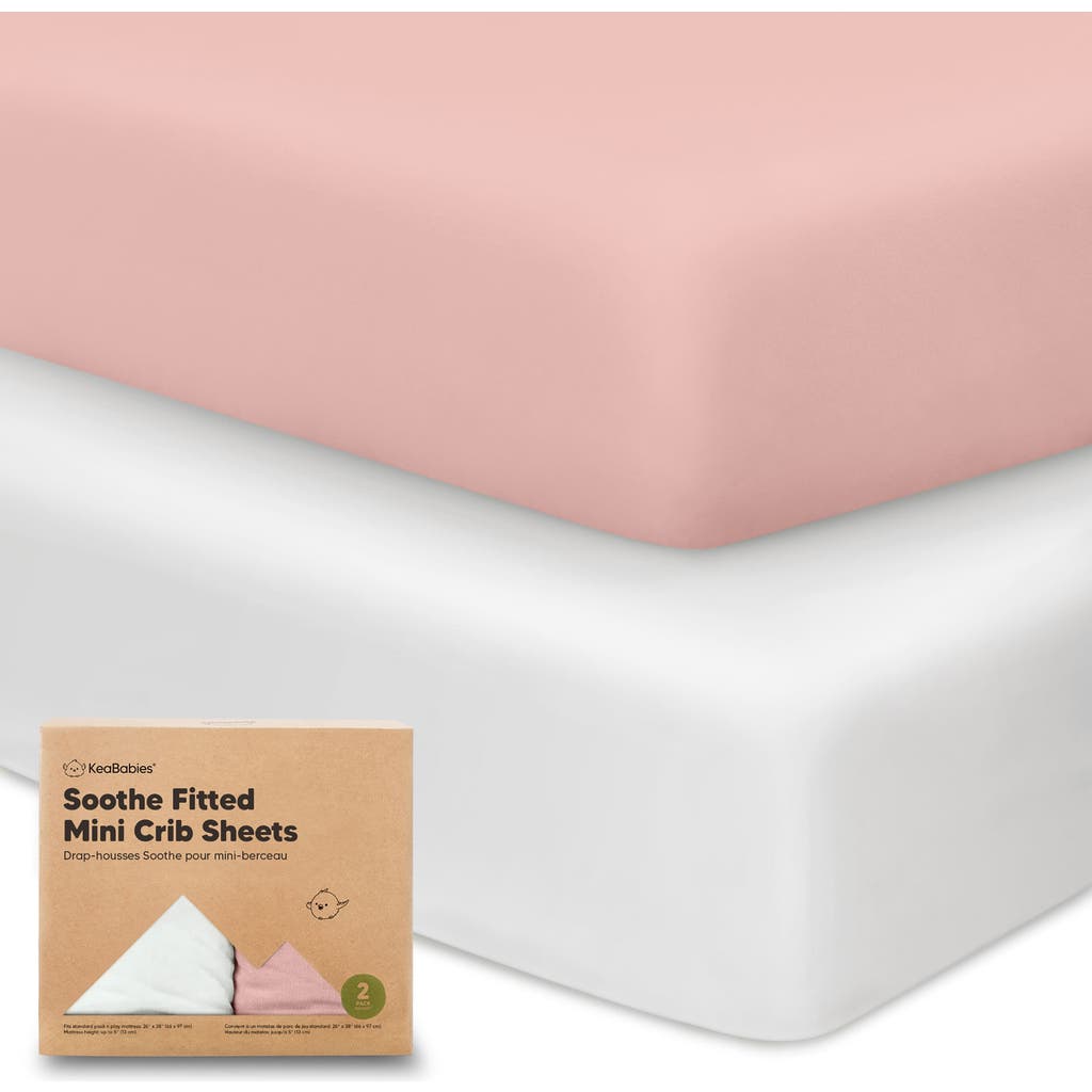 Keababies Soothe Fitted Mini Crib Sheet In Rose