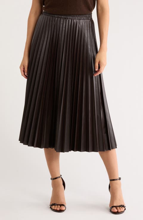 Pleated Midi Skirt
