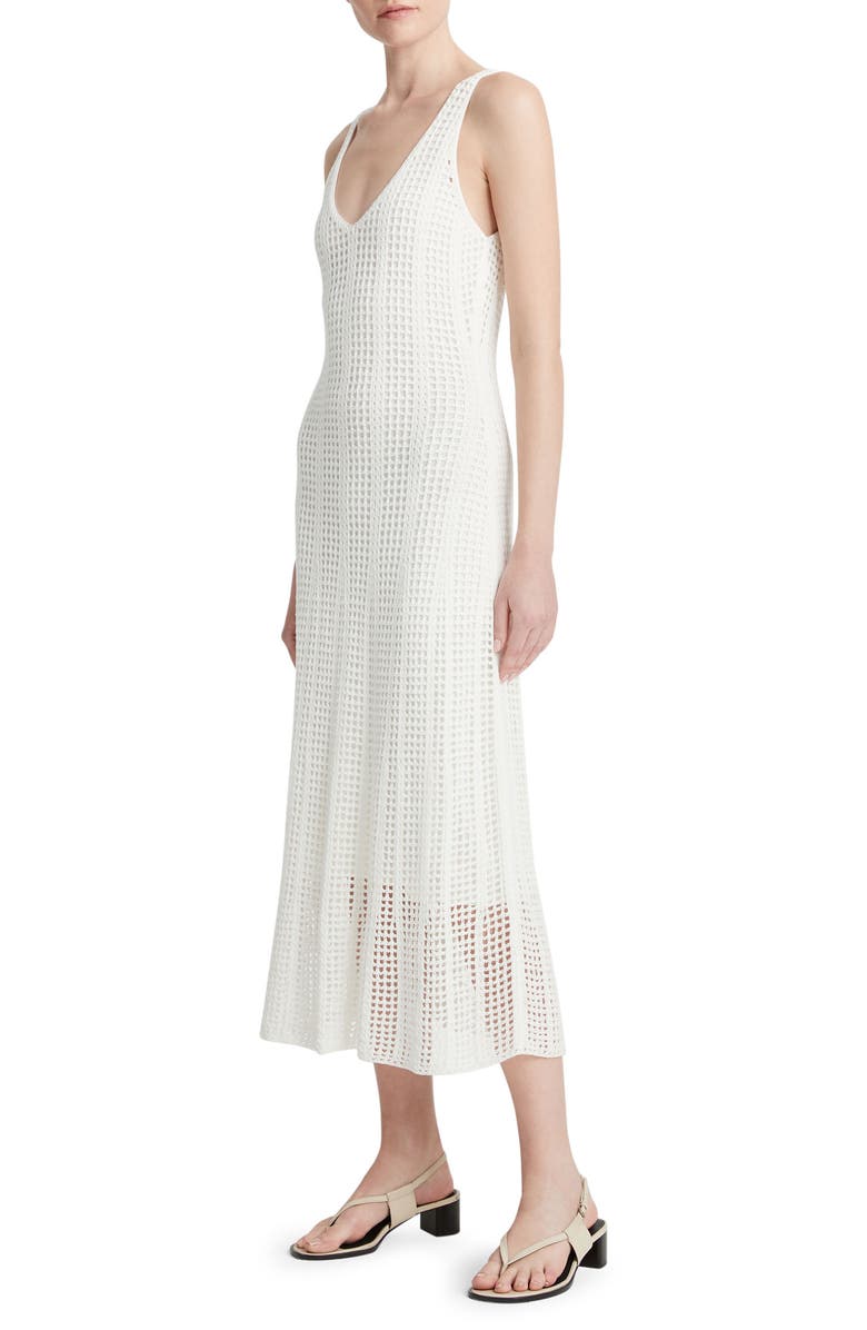 Open Stitch Cotton Knit Dress