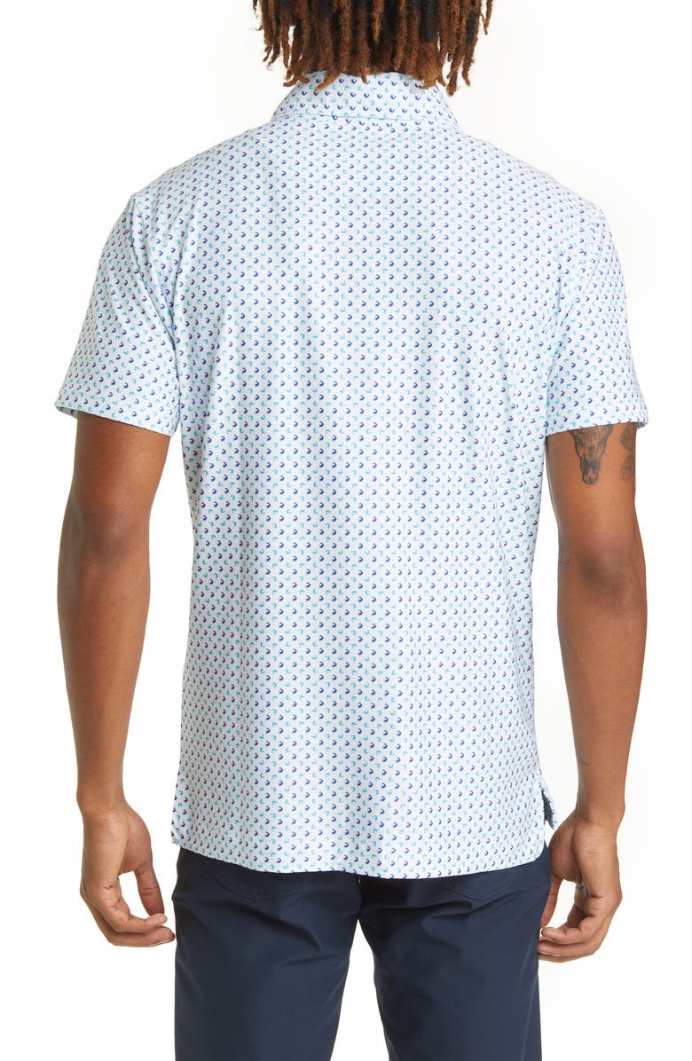 Barbell Apparel Men's Print Flex Performance Polo, Alternate, color, 