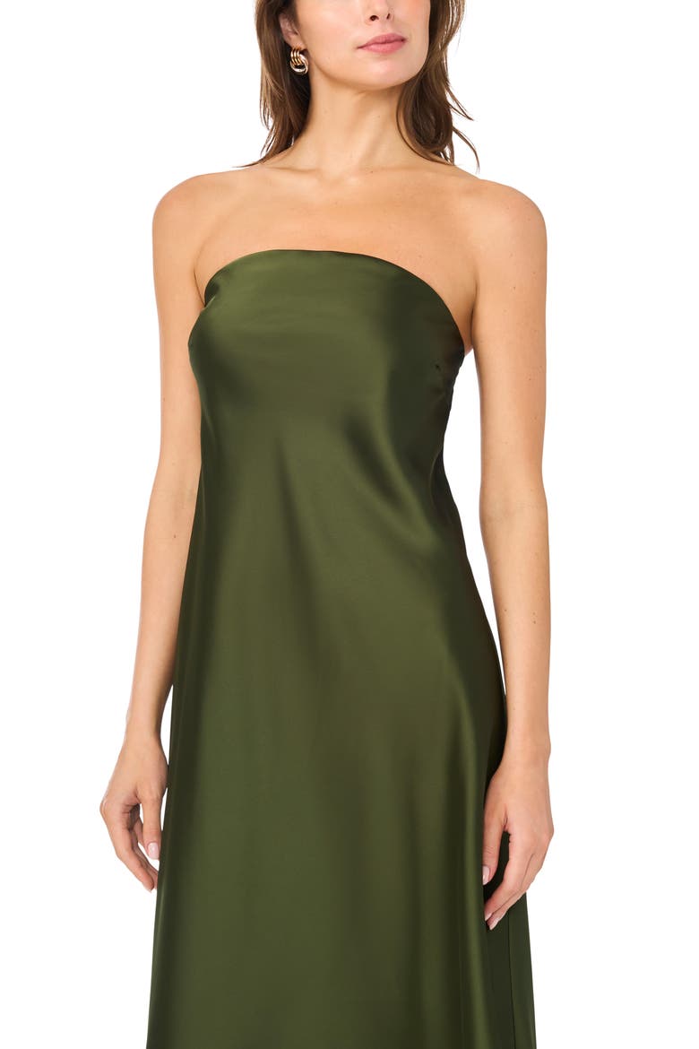 Strapless Maxi Dress, Alternate, color, MIDNIGHT SAGE
