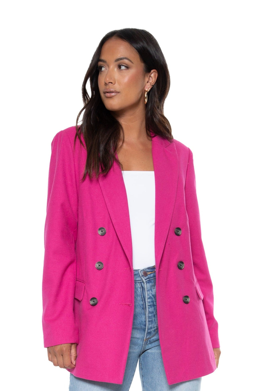 Blue Revival Your Ex Boyfriends Blazer In Pink