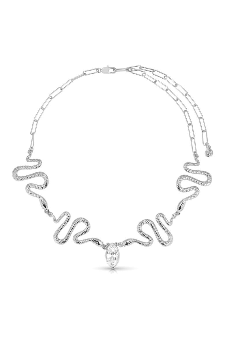 Serpentina Choker Necklace, Main, color, SILVER