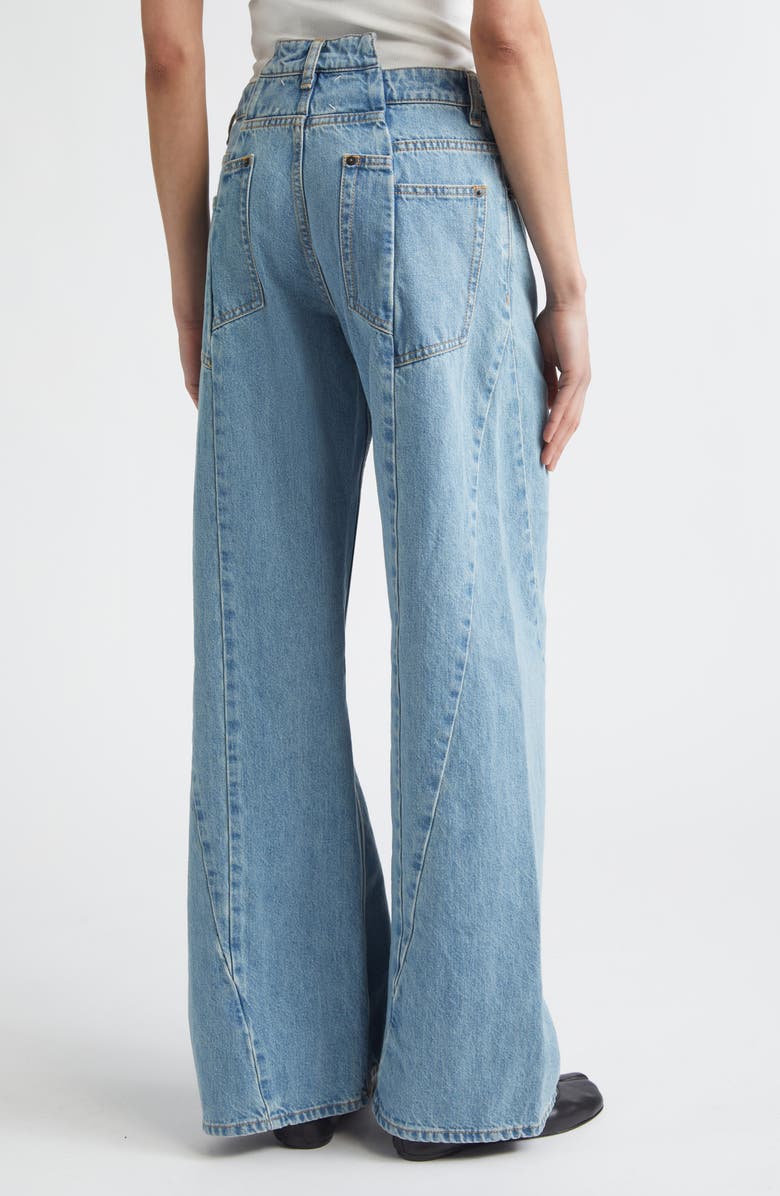 Maison Margiela Décortiqué Wide Leg Jeans, Alternate, color, Medium Blu Stone Wash