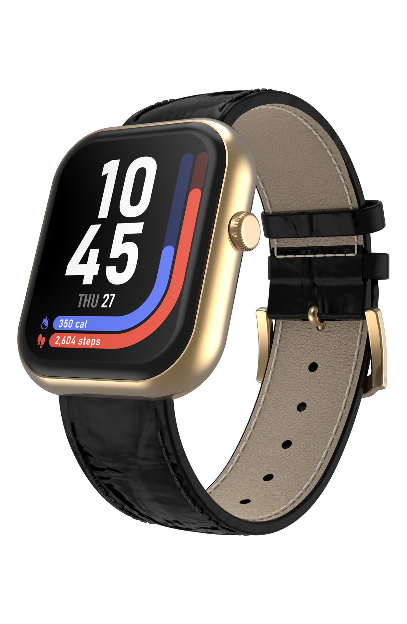 iTouch Air 5 Leather Strap Smartwatch, 36.8mm x 45.6mm
