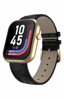 iTouch Air 5 Leather Strap Smartwatch, 36.8mm x 45.6mm