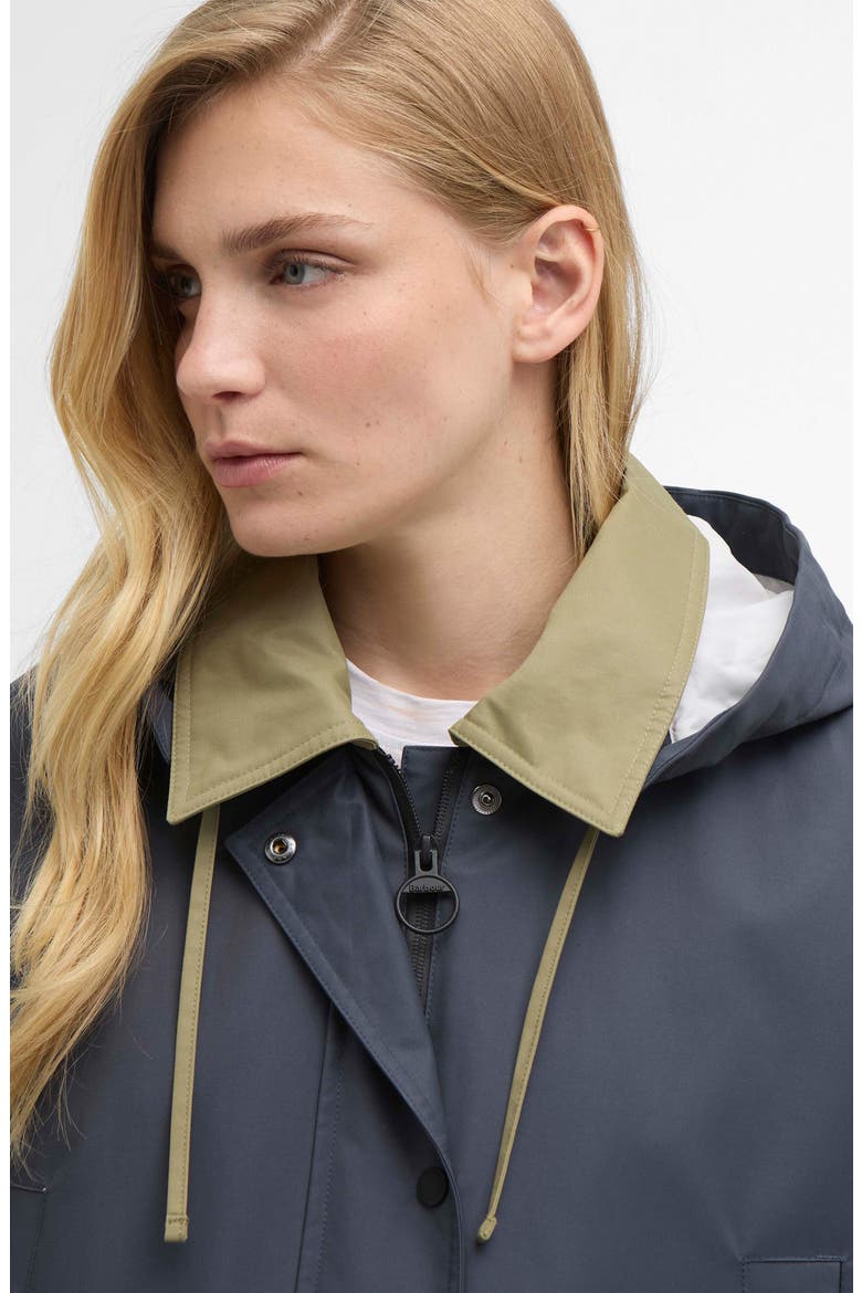 Blearigg Water Repellent Longline Hooded Jacket, Alternate, color, DUSK GREY / GARDENIA