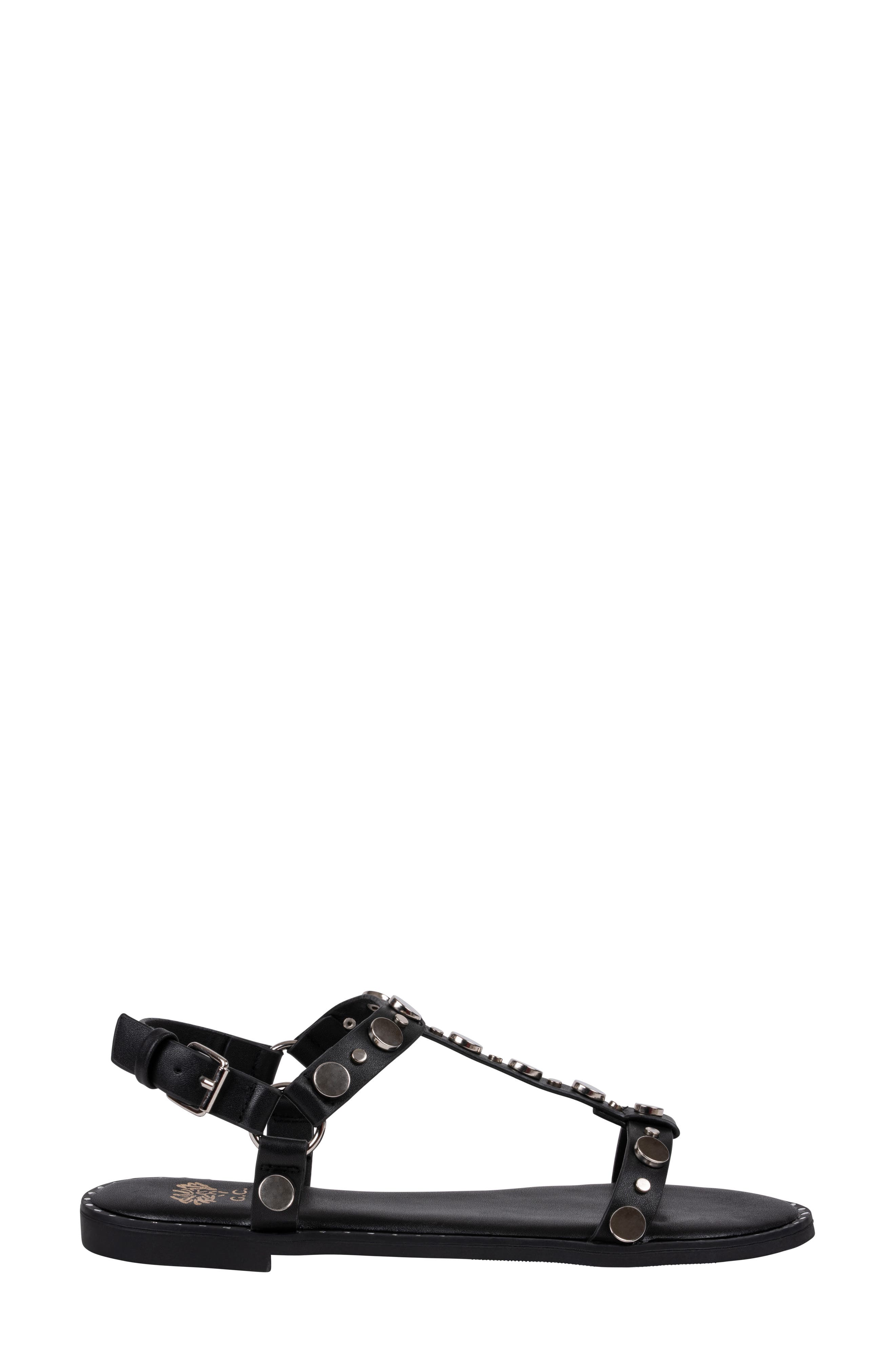GOOD CHOICE NEW YORK Trinity Studded Sandal, Alternate, color, Black