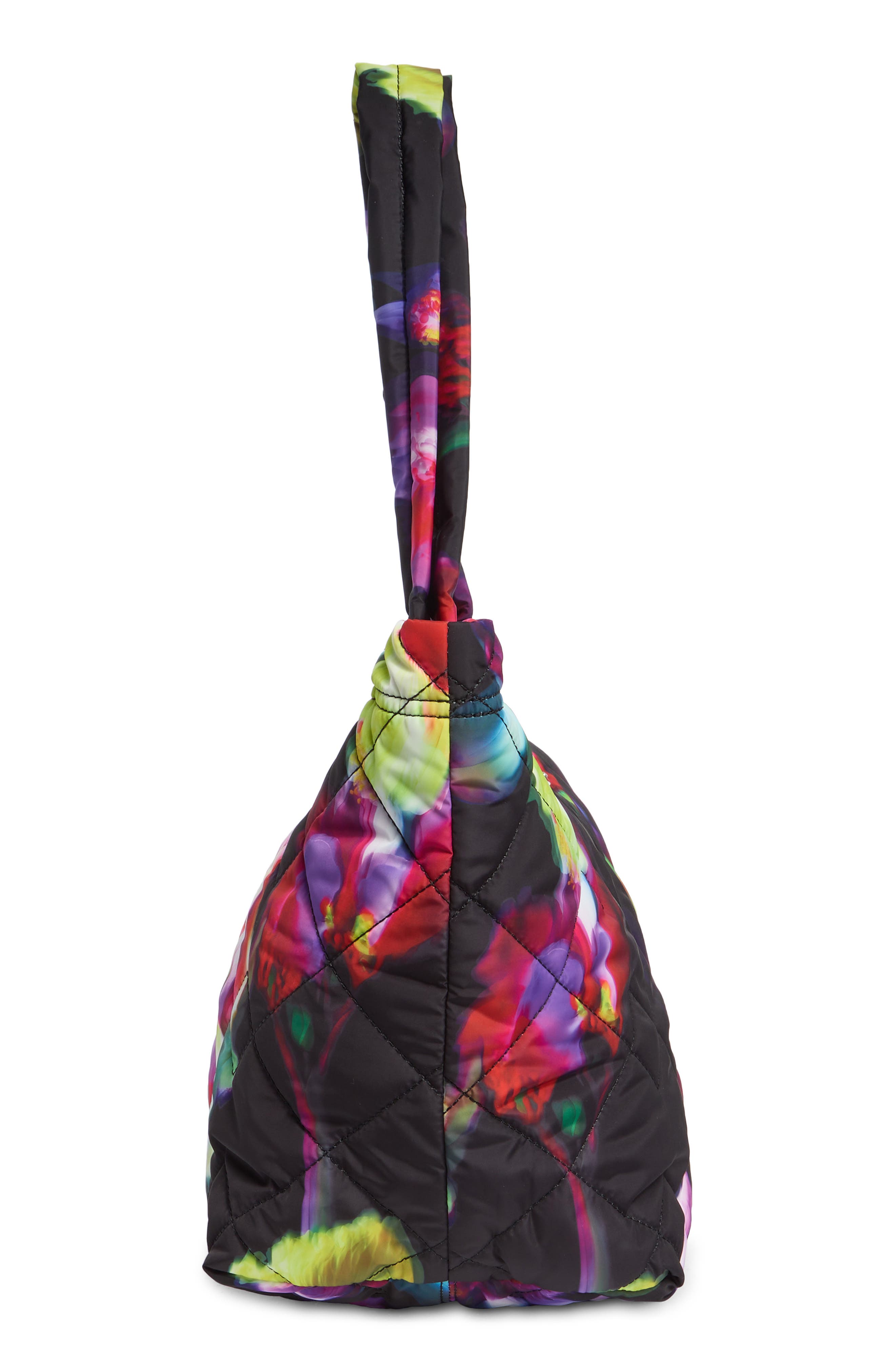 Marc Jacobs Medium Floral Print Quilted Nylon Tote, Alternate, color, 