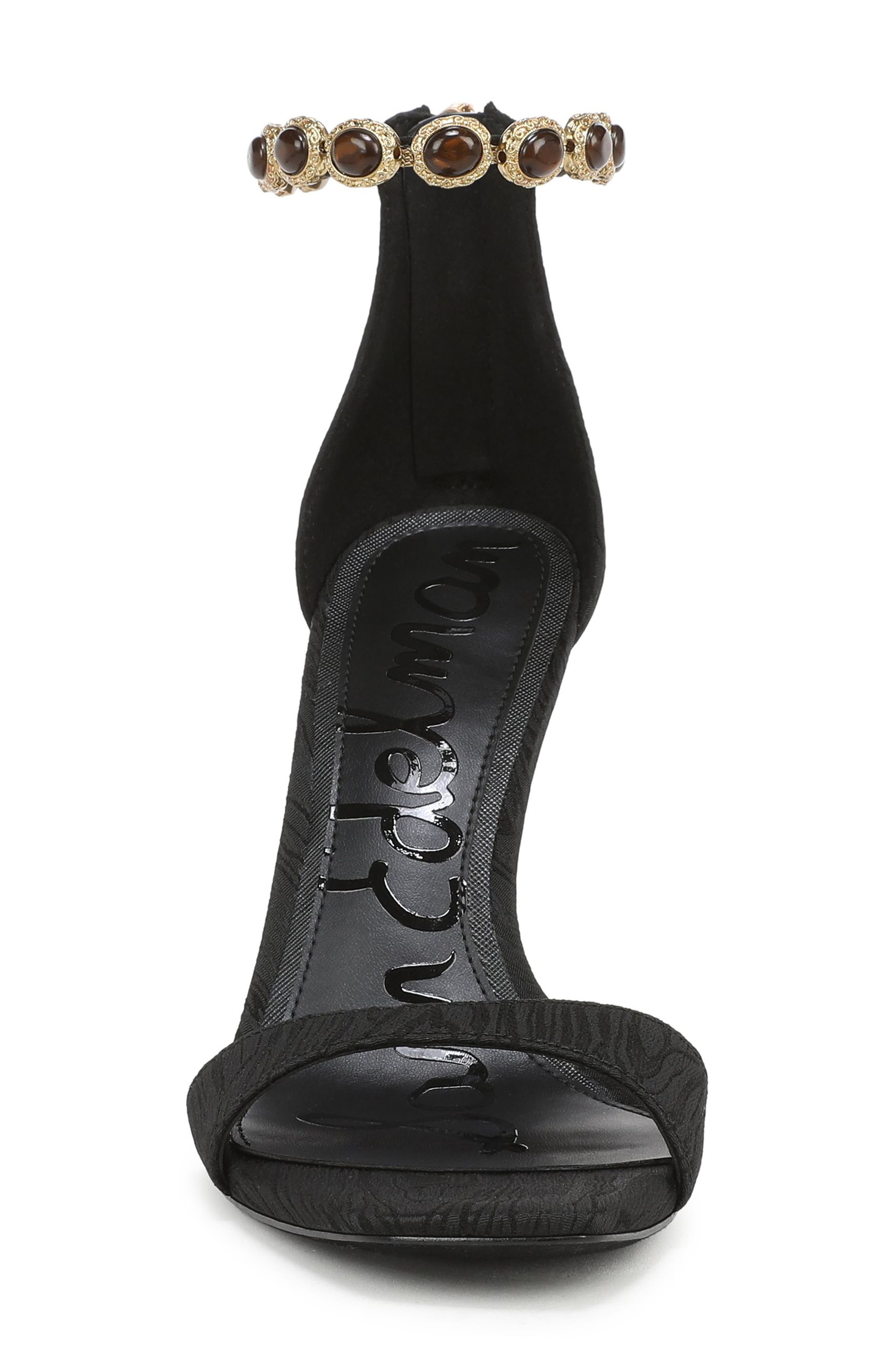 Sam Edelman Lyra Ankle Strap Sandal, Alternate, color, Black