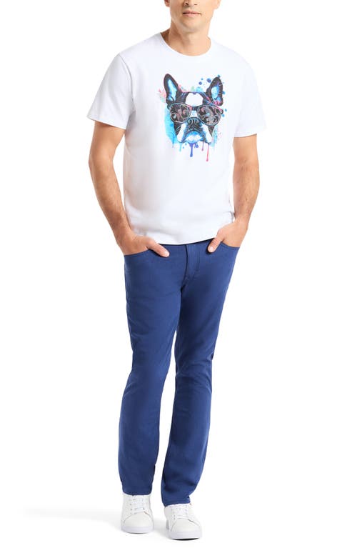 Robert Graham Jetset Frenchie Graphic T-shirt In White