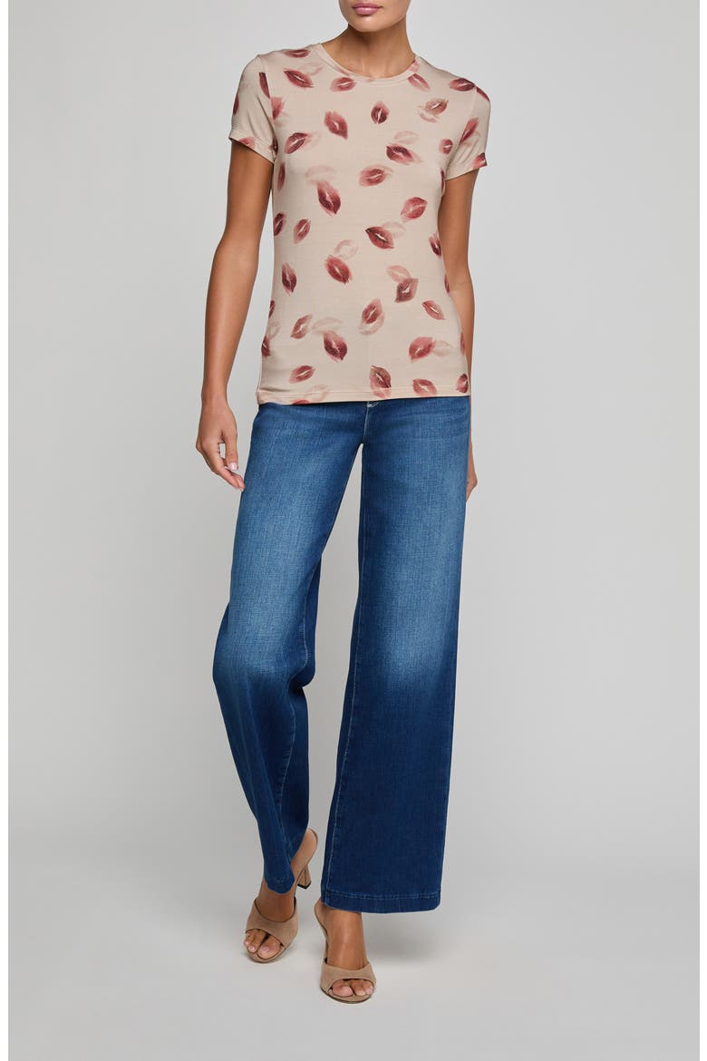 Ressi Kiss Print T-Shirt, Alternate, color, TAUPE/ DK RED FD KISS