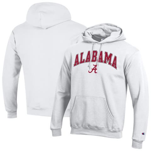 Men's Champion  White Alabama Crimson Tide Arch Over Logo Pullover Hoodie