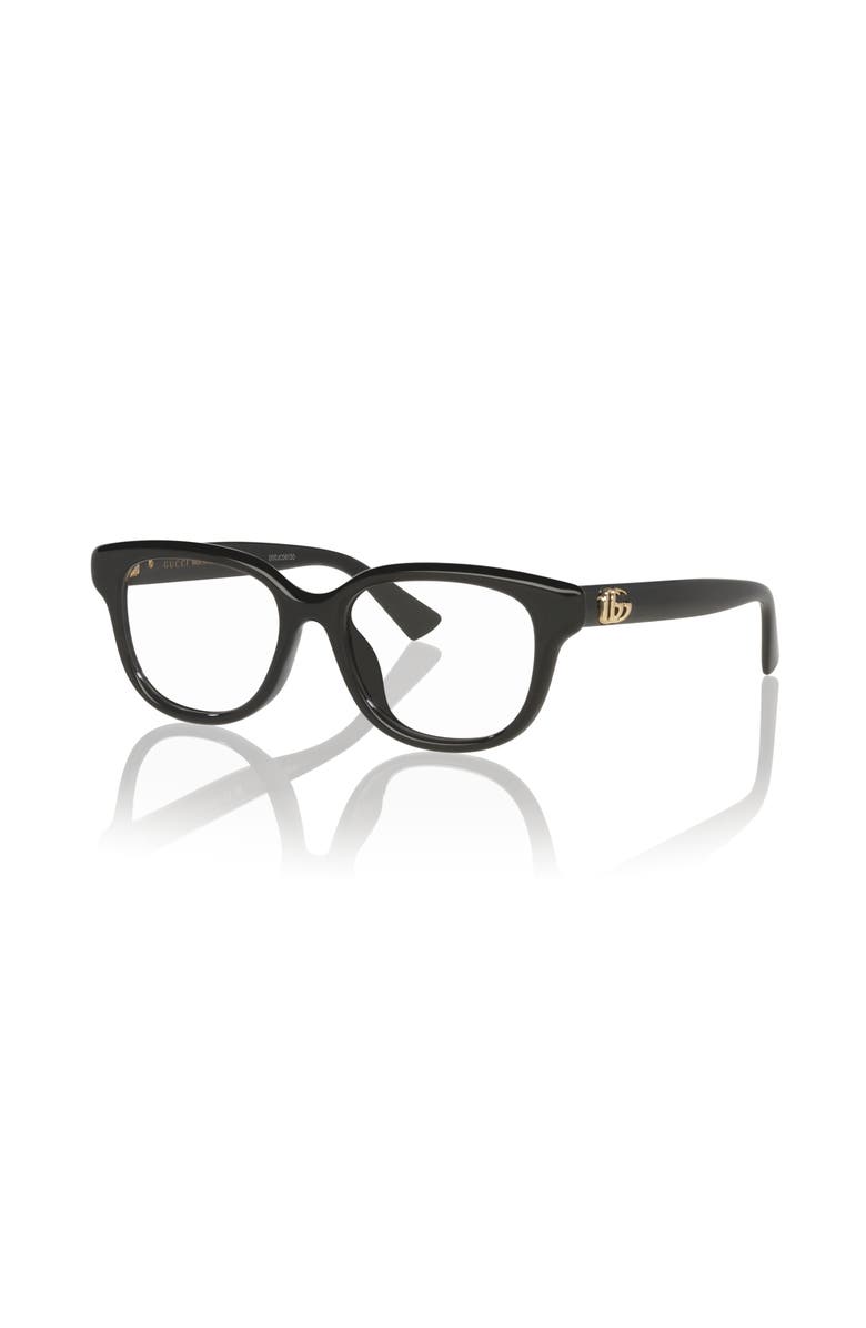Gucci 52mm Rectangle optical glasses, Main, color, Black