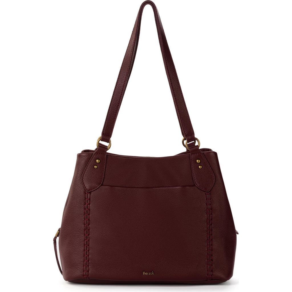 The Sak Melrose Satchel Bag In Burgundy