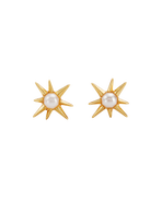 Fable England Star Pearl Stud Earrings