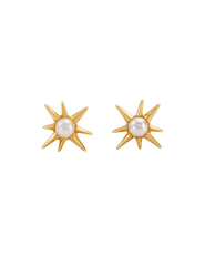 Fable England Star Pearl Stud Earrings