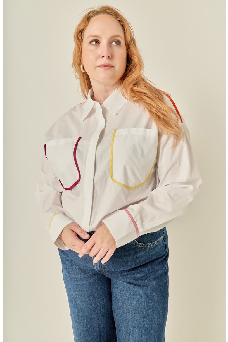 Flat Binding Detail Shirt, Alternate, color, MULTI