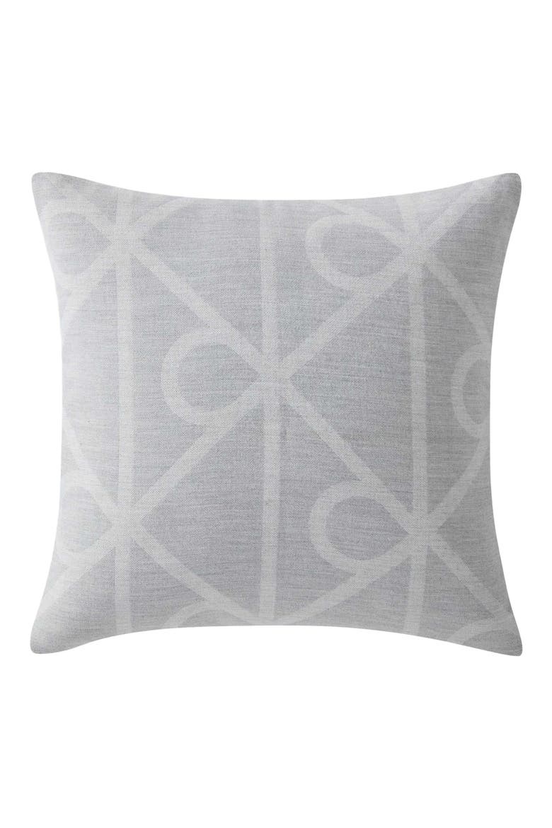 Emblem Accent Pillow, Main, color, LIGHT GREY