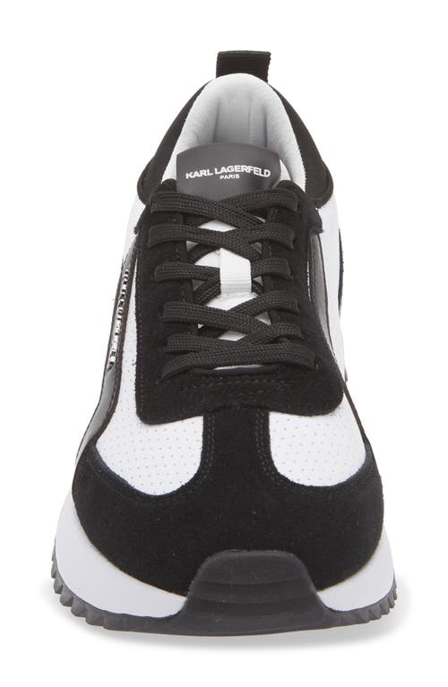 Karl Lagerfeld Paris Perforated Sneaker In Black