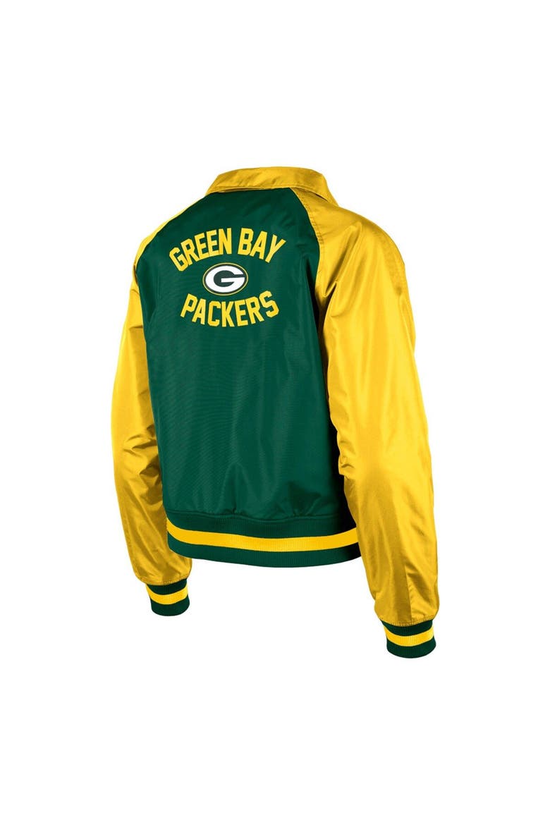 Women's New Era Green Green Bay Packers Coaches Raglan Full-Snap Jacket, Alternate, color, Green