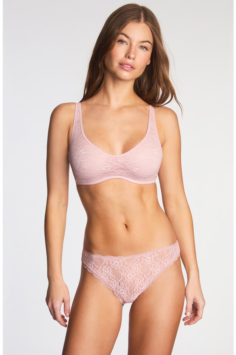 Effortlessly Lace Underwire Bra, Alternate, color, BLUSH PINK