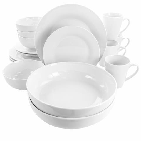 Carey 18 Piece Round Porcelain Dinnerware Set
