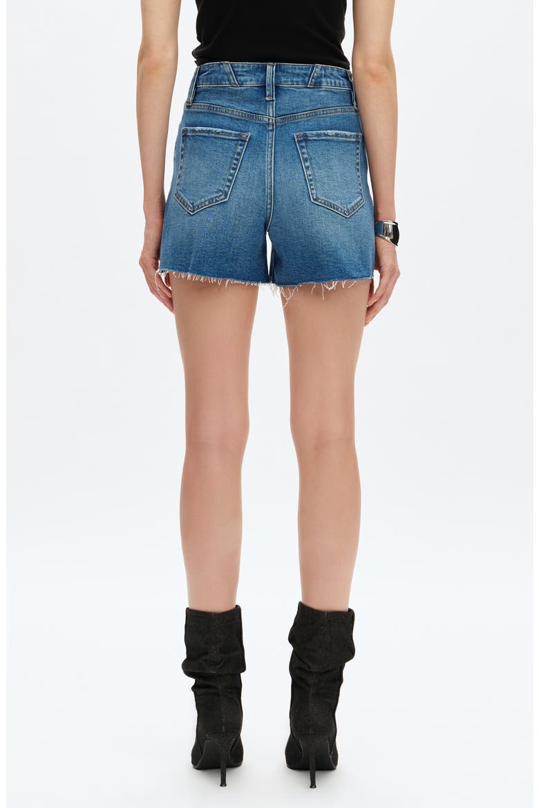 Valentine High Waist Cutoff Denim Shorts, Alternate, color, MEDIUM BLUE